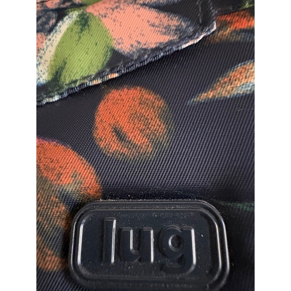 Lug Zipliner Dark Floral Crossbody Bag Travel Organizer Multi Pocket Boho Purse - Picture 4 of 6